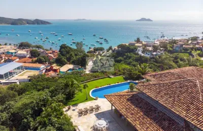Espetacular mansão com vista deslumbrante para o centro armação dos búzios
