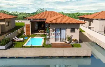 Linda casa linear 4 quartos decorada e mobiliada frente canal da marina armação de búzios