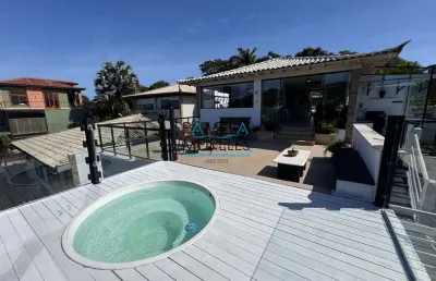 Aconchegante casa 5 quartos com vista em condomínio geribá armação de búzios