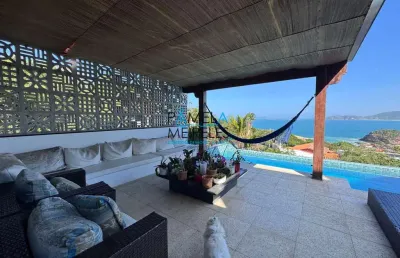 Maravilhosa casa 4 quartos com vista deslumbrante para o mar ferradurinha armação de búzios