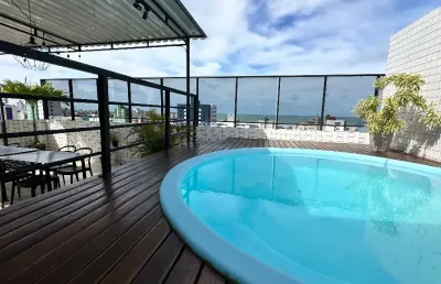 Cobertura duplex em manaíra com área de lazer privativa