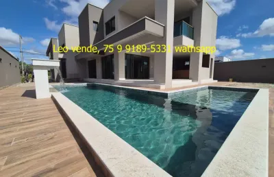 Linda casa papagaio, 5 suítes, closet, piscina e goumert