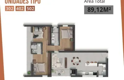 Apartamento com 3 quartos à venda na rua coronel luiz victorino ordine, são pedro, são josé dos pinhais, 82 m2 por r$ 744.812