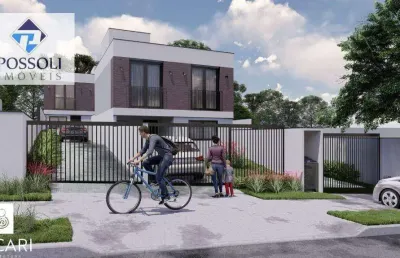 Sobrado 03 dormitórios, suíte, 91,57 m2 santa cândida.