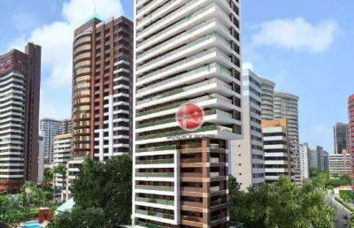 Apartamento com 3 dormitórios à venda, 187 m² por r$ 2.400.000,00 - meireles - fortaleza/ce
