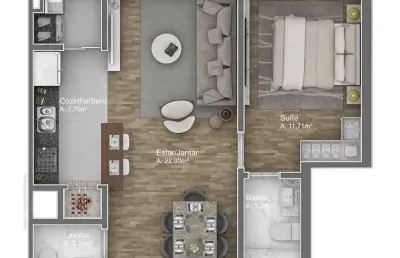 Apartamento com 2 quartos à venda no Avenida Central, Gramado 