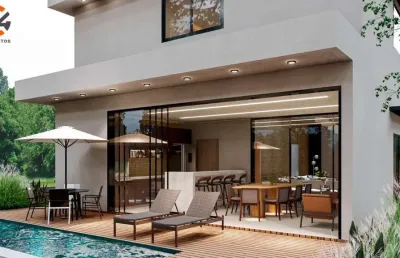 Casa de condomínio para venda em real sul de 244.00m² com 3 quartos, 3 suites e 4 garagens