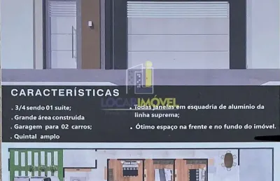 Casa para venda em primavera de 104.00m² com 3 quartos, 1 suite e 2 garagens