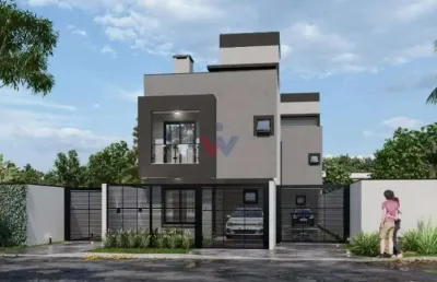 Sobrado para venda em xaxim de 117.00m² com 3 quartos, 1 suite e 3 garagens