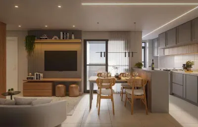 Apartamento para venda em sousas de 61.00m² com 2 quartos, 1 suite e 1 garagem
