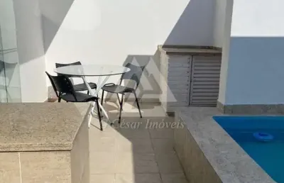 Cobertura para alugar em casa branca de 118.00m² com 3 quartos, 1 suite e 2 garagens