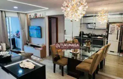 Apartamento para venda em vila galvão de 55.00m² com 2 quartos, 1 suite e 1 garagem