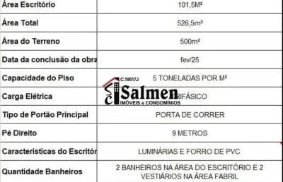 Galpão / depósito / armazém para alugar em jardim jóia de 425.00m²