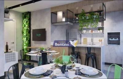 Apartamento para venda em novo mundo de 61.00m² com 1 quarto e 2 garagens