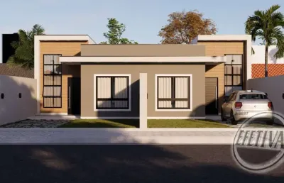 Casa para venda em matinhos de 75.00m² com 3 quartos, 1 suite e 2 garagens