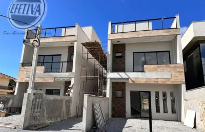 Sobrado para venda em matinhos de 260.00m² com 3 quartos, 1 suite e 2 garagens