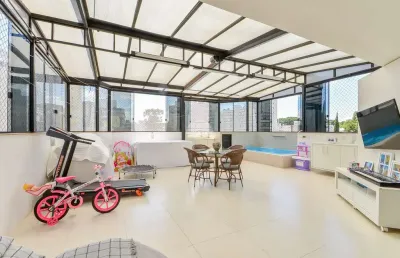 Cobertura para venda em bigorrilho de 171.00m² com 3 quartos, 1 suite e 2 garagens