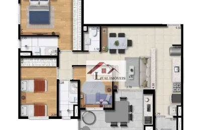 Apartamento para venda em casa branca de 89.00m² com 3 quartos, 1 suite e 2 garagens
