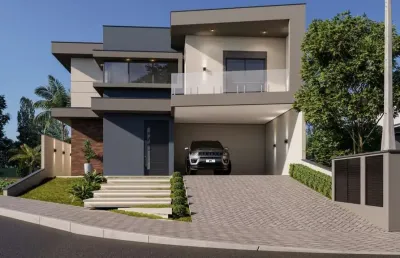 Casa para venda em cézar de souza de 203.00m² com 3 quartos, 3 suites e 4 garagens