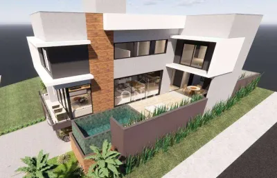 Casa de condomínio para venda em cézar de souza de 285.00m² com 3 quartos, 3 suites e 4 garagens