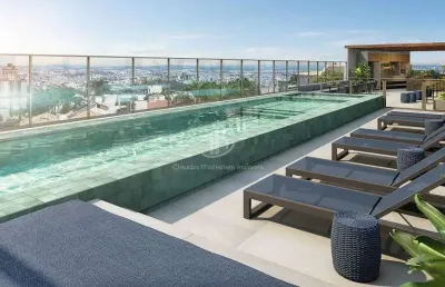 Apartamento para venda em nova lima, vila da serra, 1 dormitório, 1 suíte, 2 banheiros, 1 vaga