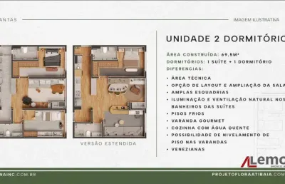 Apartamento com 2 dormitórios à venda, no itapetininga - atibaia/sp