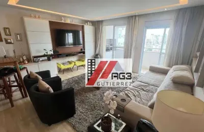 Apartamento mobiliado em andar alto e vista livre com 2 suítes, 2 vagas, varanda gourmet e lazer sensacional na vila romana