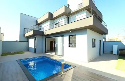 Casa nova para venda no condomínio residencial villa do sol - valinhos/sp