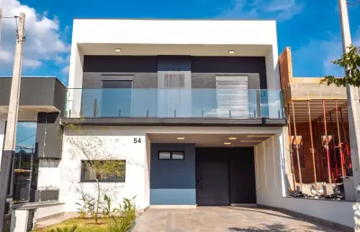 Lindo sobrado com 3 quartos com planejados e piscina no condominio gran reserve em indaiatuba sp