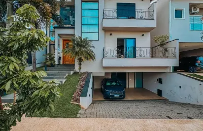 Maravilhoso sobrado com 3 suites e completo pra venda e locação no condominio amstalden  indaiatuba