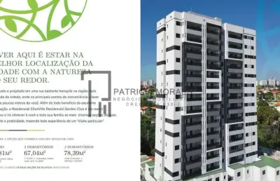 Apto garden 92,35m², 3 dormit,3 vagas, more no térreo à 10 mts altura!