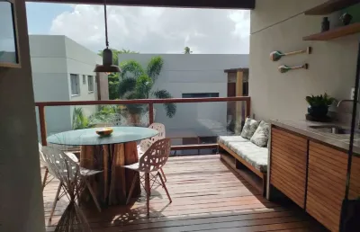 Vende-se apartamento finamente decorado em condomínio de alto padrão – casa amarela, imbassaí