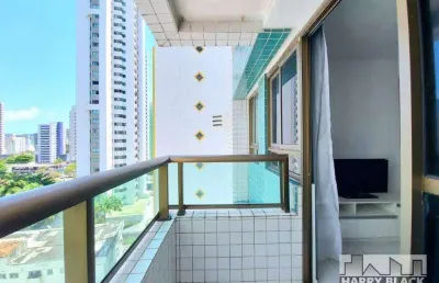 Flat com 1 dormitório para alugar, 65 m² por r$ 3.000/mês - boa viagem - recife/pe