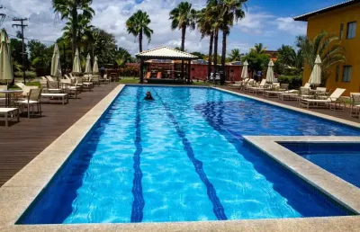 Seu paraíso particular em itacimirim: apartamento em condomínio-clube a 300m da praia!
