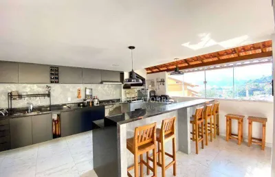Casa com 4 dormitórios à venda, 220 m² por r$ 875.000,00 - araras - teresópolis/rj
