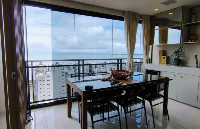 Apartamento alto padrão em tambaú porteira fechada e vista privilegiada e definitiva para o mar