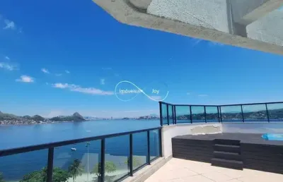 Cobertura com 4 quartos para alugar na avenida sílvio picanço, 845, charitas, niterói por r$ 15.000