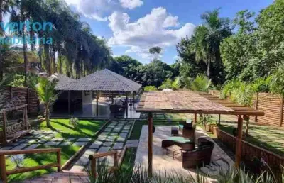 Rancho diferenciado - moradia e lazer - condomínio miranda v - rancho medindo 1.500m2 rua acima da represa, apenas 28km de uberlândia