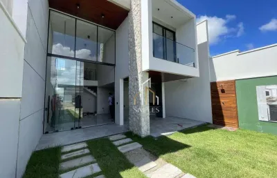 Exclusiva casa duplex com 3 suítes à venda, 135 m² por r$ 730.000 - messejana - fortaleza/ce