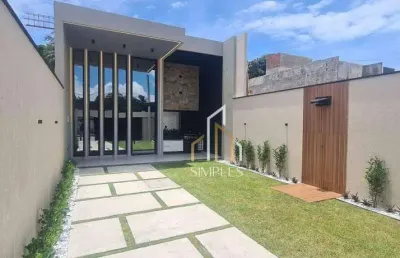 Casa plana de alto padrão no eusébio – 4 suítes, 2 vagas, próximo à av. santa cecília