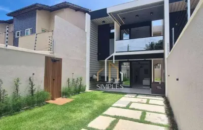 Última unidade! casa duplex no eusébio com 4 quartos por apenas 699 mil !