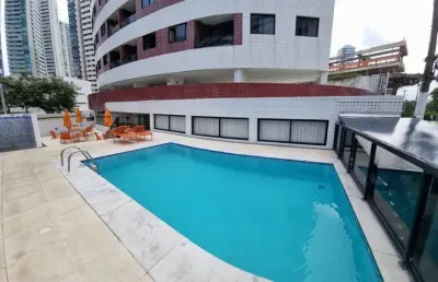 2 quartos mobilado completo a 50m do calçadão e mar de boa viagem. melhor trecho da praia!