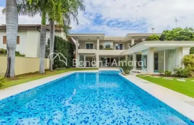 Casa de condomínio com 835 m² e 4 quartos no residencial parque rio das pedras, em campinas./sp