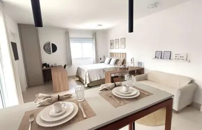 Apartamento studio à venda mobiliado mandarim patriani no bairro guanabara, campinas sp