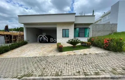 Casa térrea com 3 dormitórios, espaço gourmet e 4 vagas no condomínio porto do sol em valinhos