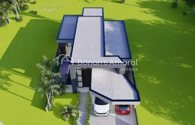 Casa térrea com 3 suítes e piscina no terras da estância - paulínia