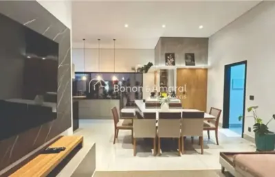 Casa em condomínio à venda com 200 m², 3 suítes , espaço gourmet e piscina no swiss park em campinas/sp