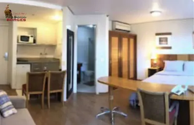 Moderno flat com 1 suíte, mobiliado, 1 vaga , serviços de hotelaria