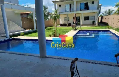 Casa de alto padrão com 3 dormitórios à venda, 490 m² por r$ 1.500.000 - enseada das gaivotas - rio das ostras/rj