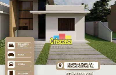Casa à venda, 77 m² por r$ 550.000,00 - chácara mariléa - rio das ostras/rj